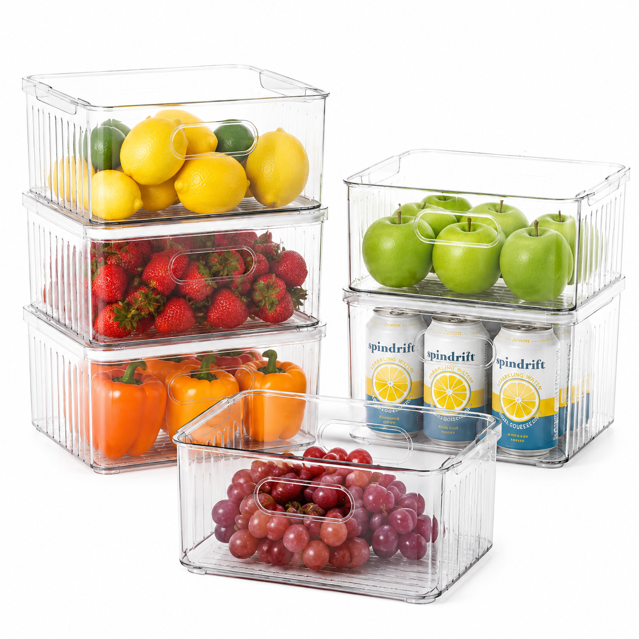 Purewellity™ ClearView Stackable Storage Bins