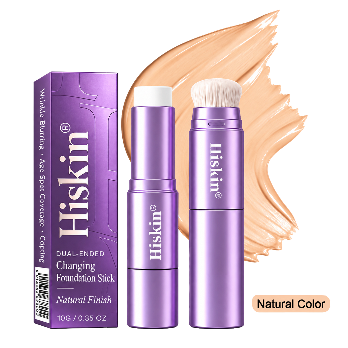 🔥 NUR NOCH 2 STUNDEN · 80 % RABATT! Hiskin® 2-in-1 Foundation-Stick mit Farbwechsel | Kaschiert Pigmentflecken, lässt feine Linien optisch weicher wirken und spendet Feuchtigkeit – mit integriertem Pinsel für einen frischen Glow!