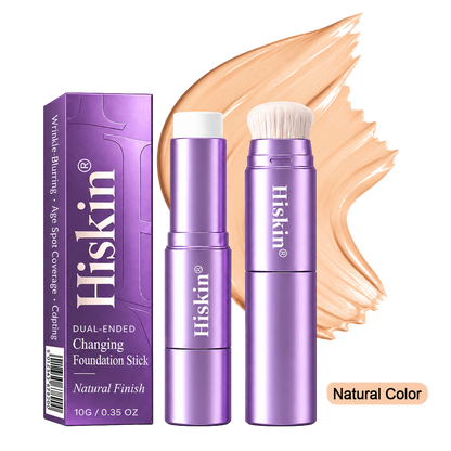 🔥 NUR NOCH 2 STUNDEN · 80 % RABATT! Hiskin® 2-in-1 Foundation-Stick mit Farbwechsel | Kaschiert Pigmentflecken, lässt feine Linien optisch weicher wirken und spendet Feuchtigkeit – mit integriertem Pinsel für einen frischen Glow!