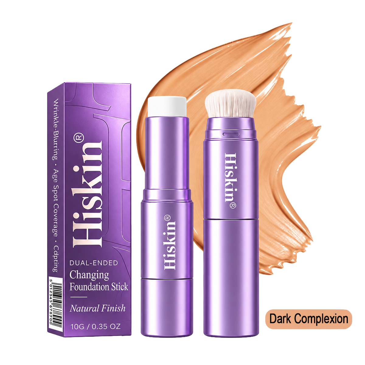 🔥 NUR NOCH 2 STUNDEN · 80 % RABATT! Hiskin® 2-in-1 Foundation-Stick mit Farbwechsel | Kaschiert Pigmentflecken, lässt feine Linien optisch weicher wirken und spendet Feuchtigkeit – mit integriertem Pinsel für einen frischen Glow!