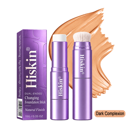 🔥 NUR NOCH 2 STUNDEN · 80 % RABATT! Hiskin® 2-in-1 Foundation-Stick mit Farbwechsel | Kaschiert Pigmentflecken, lässt feine Linien optisch weicher wirken und spendet Feuchtigkeit – mit integriertem Pinsel für einen frischen Glow!