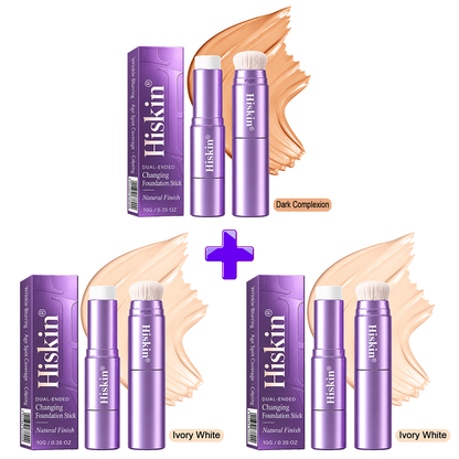 🔥 NUR NOCH 2 STUNDEN · 80 % RABATT! Hiskin® 2-in-1 Foundation-Stick mit Farbwechsel | Kaschiert Pigmentflecken, lässt feine Linien optisch weicher wirken und spendet Feuchtigkeit – mit integriertem Pinsel für einen frischen Glow!