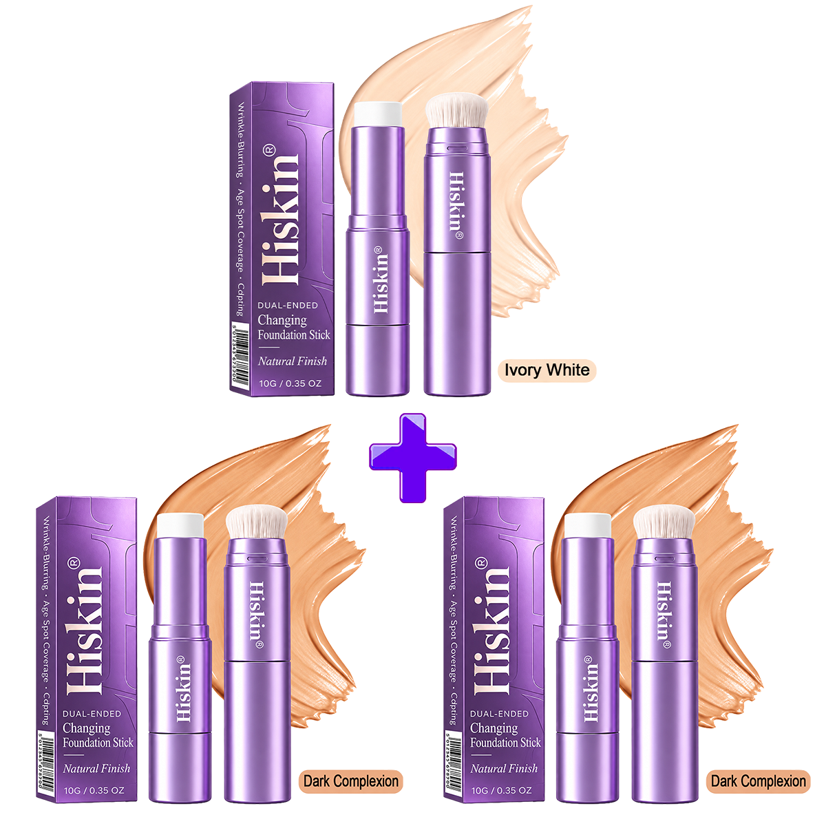 🔥 NUR NOCH 2 STUNDEN · 80 % RABATT! Hiskin® 2-in-1 Foundation-Stick mit Farbwechsel | Kaschiert Pigmentflecken, lässt feine Linien optisch weicher wirken und spendet Feuchtigkeit – mit integriertem Pinsel für einen frischen Glow!