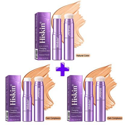 🔥 NUR NOCH 2 STUNDEN · 80 % RABATT! Hiskin® 2-in-1 Foundation-Stick mit Farbwechsel | Kaschiert Pigmentflecken, lässt feine Linien optisch weicher wirken und spendet Feuchtigkeit – mit integriertem Pinsel für einen frischen Glow!
