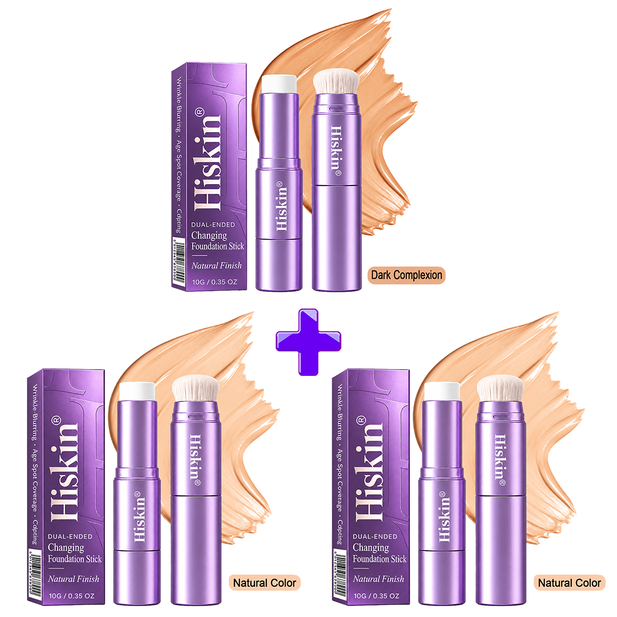 🔥 NUR NOCH 2 STUNDEN · 80 % RABATT! Hiskin® 2-in-1 Foundation-Stick mit Farbwechsel | Kaschiert Pigmentflecken, lässt feine Linien optisch weicher wirken und spendet Feuchtigkeit – mit integriertem Pinsel für einen frischen Glow!