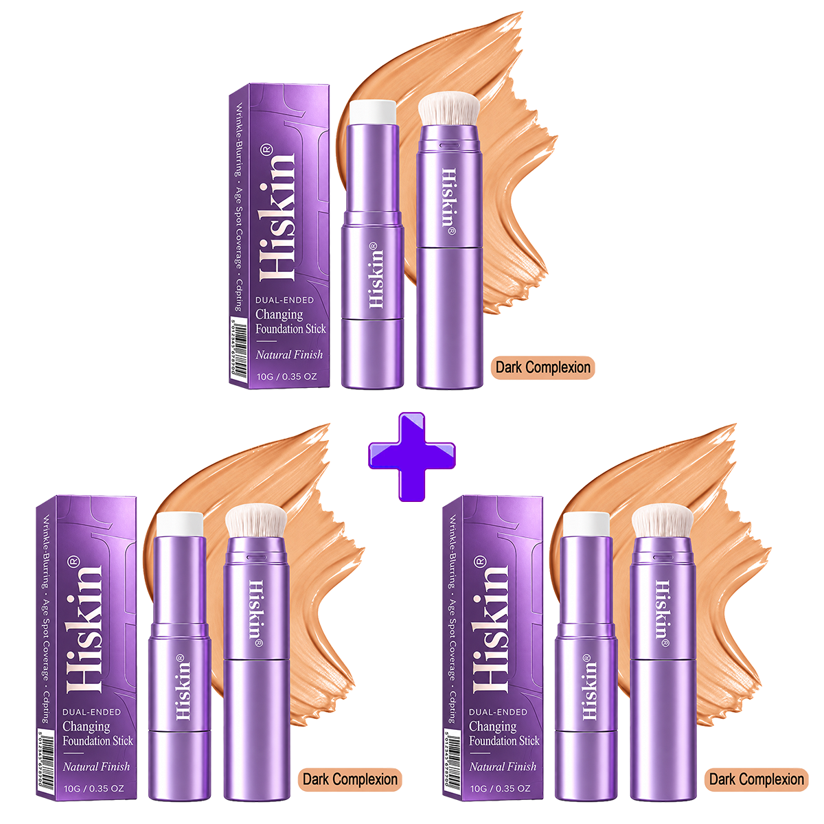🔥 NUR NOCH 2 STUNDEN · 80 % RABATT! Hiskin® 2-in-1 Foundation-Stick mit Farbwechsel | Kaschiert Pigmentflecken, lässt feine Linien optisch weicher wirken und spendet Feuchtigkeit – mit integriertem Pinsel für einen frischen Glow!