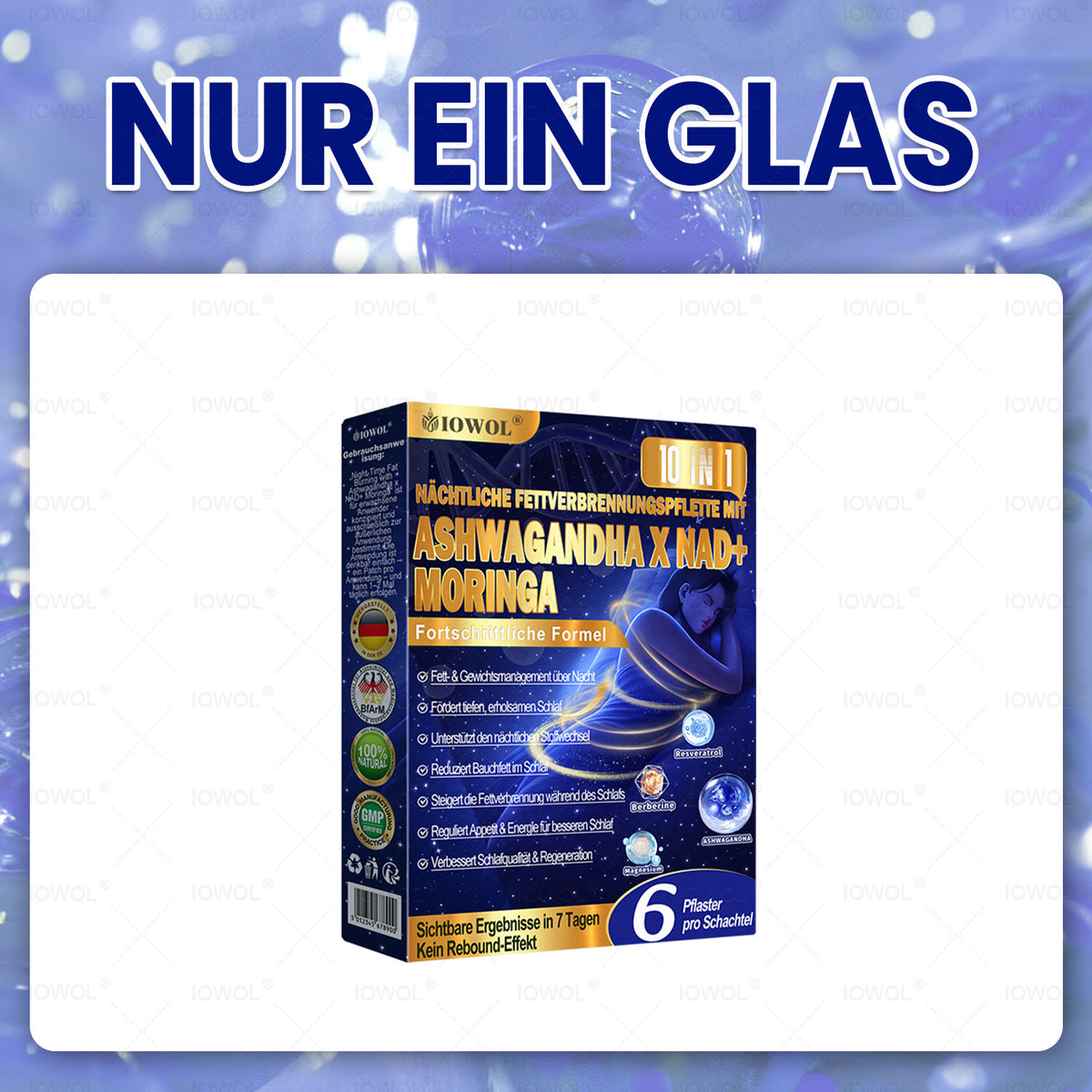 IOWOL® NACHT-PFLASTER ZUR FETTVERBRENNUNG! KEINE TABLETTEN & KEINE VERSCHWENDUNG & KEINE MÜHE & 100 % ERGEBNISSE.