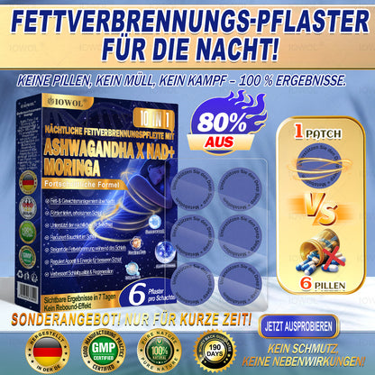 IOWOL® NACHT-PFLASTER ZUR FETTVERBRENNUNG! KEINE TABLETTEN & KEINE VERSCHWENDUNG & KEINE MÜHE & 100 % ERGEBNISSE.