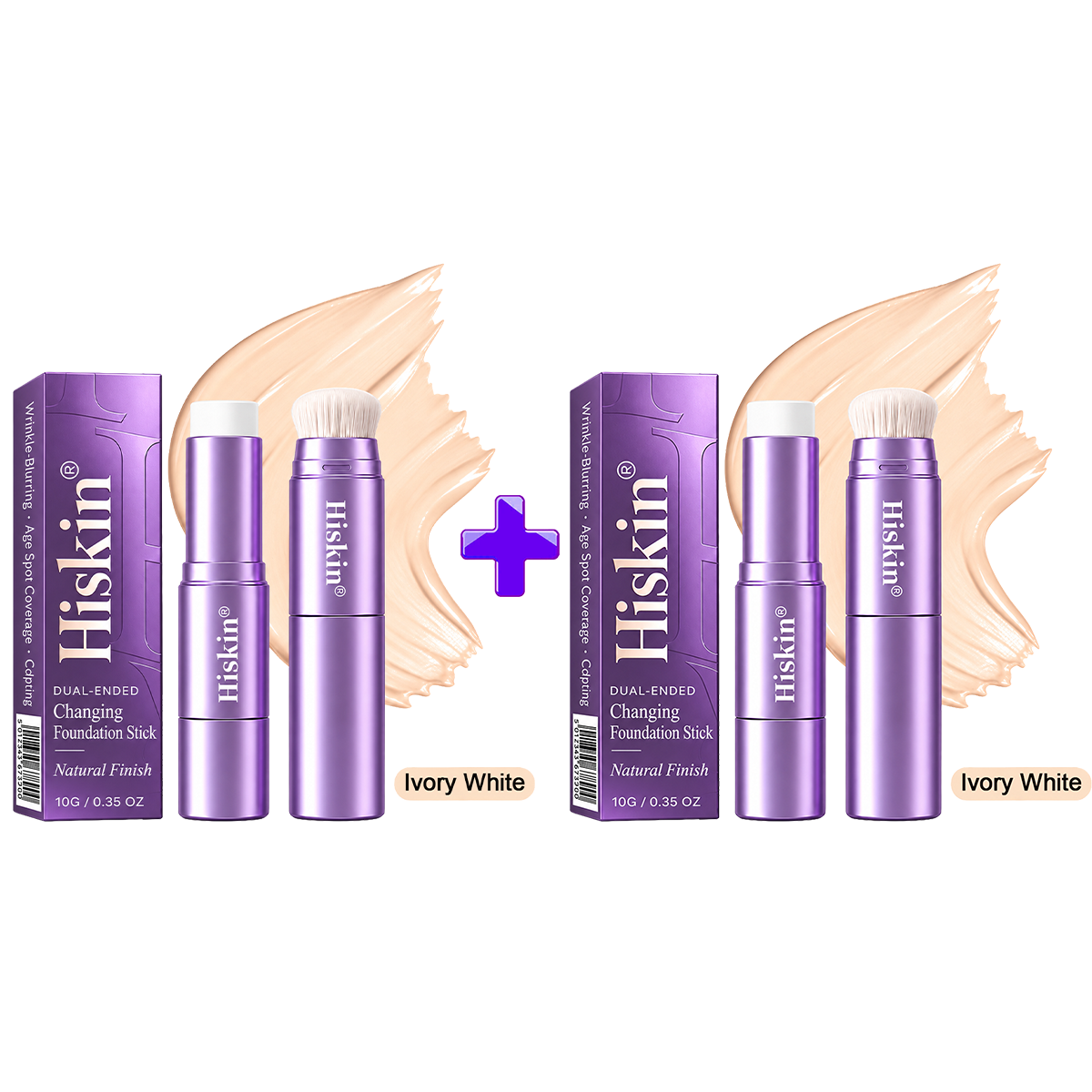 🔥 NUR NOCH 2 STUNDEN · 80 % RABATT! Hiskin® 2-in-1 Foundation-Stick mit Farbwechsel | Kaschiert Pigmentflecken, lässt feine Linien optisch weicher wirken und spendet Feuchtigkeit – mit integriertem Pinsel für einen frischen Glow!