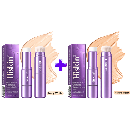 🔥 NUR NOCH 2 STUNDEN · 80 % RABATT! Hiskin® 2-in-1 Foundation-Stick mit Farbwechsel | Kaschiert Pigmentflecken, lässt feine Linien optisch weicher wirken und spendet Feuchtigkeit – mit integriertem Pinsel für einen frischen Glow!