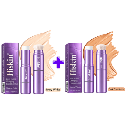 🔥 NUR NOCH 2 STUNDEN · 80 % RABATT! Hiskin® 2-in-1 Foundation-Stick mit Farbwechsel | Kaschiert Pigmentflecken, lässt feine Linien optisch weicher wirken und spendet Feuchtigkeit – mit integriertem Pinsel für einen frischen Glow!