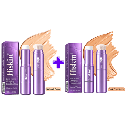 🔥 NUR NOCH 2 STUNDEN · 80 % RABATT! Hiskin® 2-in-1 Foundation-Stick mit Farbwechsel | Kaschiert Pigmentflecken, lässt feine Linien optisch weicher wirken und spendet Feuchtigkeit – mit integriertem Pinsel für einen frischen Glow!