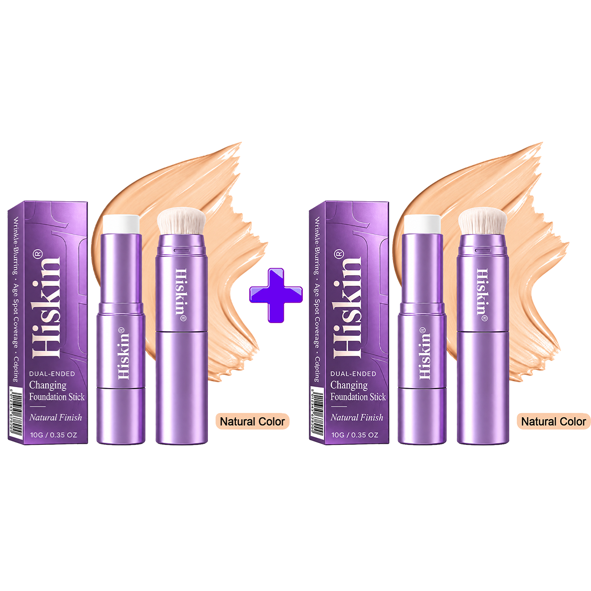 🔥 NUR NOCH 2 STUNDEN · 80 % RABATT! Hiskin® 2-in-1 Foundation-Stick mit Farbwechsel | Kaschiert Pigmentflecken, lässt feine Linien optisch weicher wirken und spendet Feuchtigkeit – mit integriertem Pinsel für einen frischen Glow!